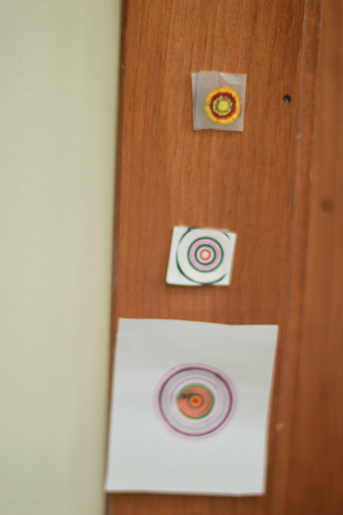 The children also experimented with size here.